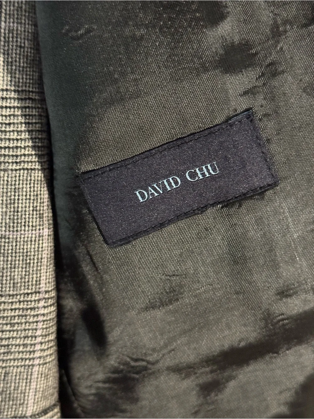 Men's Gray Windowpane single breasted suit